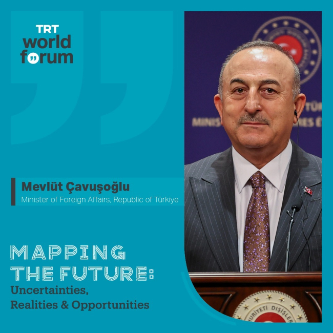Mevlüt Çavuşoğlu “TRT World Forum 2022”nin ikinci gün açılış konuşmasını yapacak
